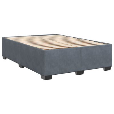 vidaXL Boxspring met matras fluweel donkergrijs 160x200 cm