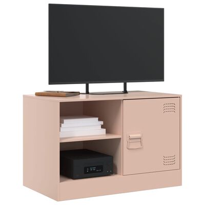 vidaXL Tv-meubel 67x39x44 cm staal roze