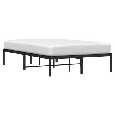 vidaXL Bedframe metaal zwart 120x200 cm