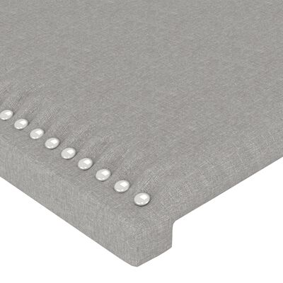 vidaXL Boxspring met matras stof lichtgrijs 80x200 cm