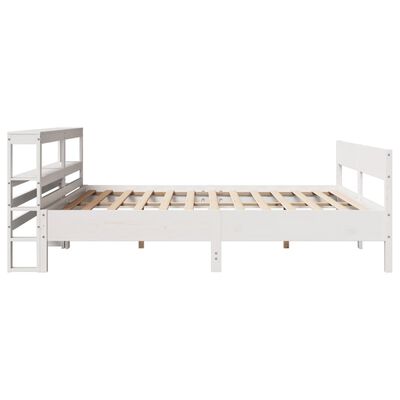 vidaXL Bedframe zonder matras massief grenenhout wit 180x200 cm