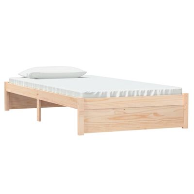 vidaXL Bedframe massief hout wit 100x200 cm