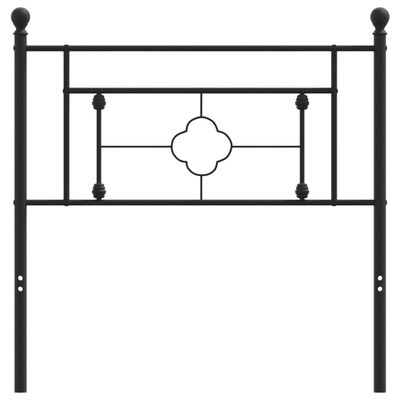 vidaXL Hoofdbord 100 cm metaal zwart