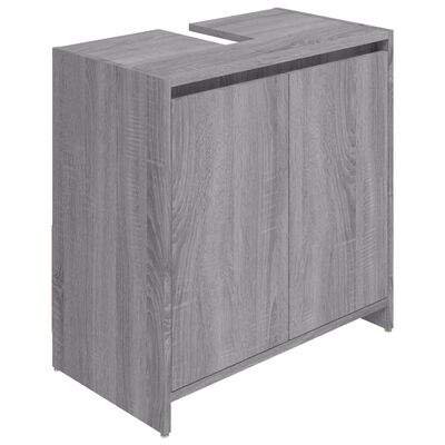 vidaXL Badkamerkast 60x33x61 cm bewerkt hout grijs sonoma eikenkleurig