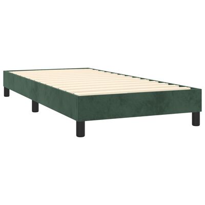 vidaXL Bedframe fluweel donkergroen 90x200 cm