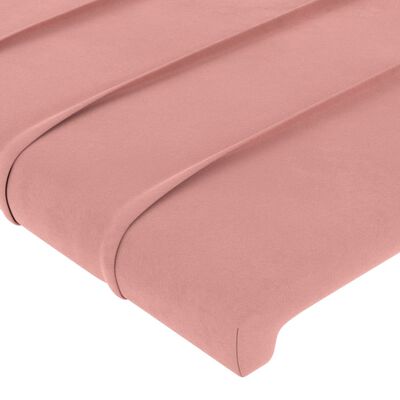 vidaXL Bedframe met hoofdeinde fluweel roze 120x200 cm