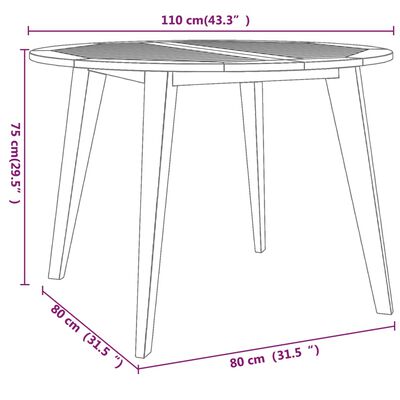 vidaXL 5-delige Tuinset massief acaciahout