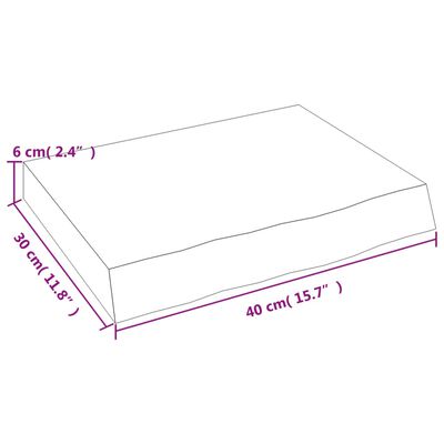 vidaXL Wandschap 40x30x(2-6) cm onbehandeld massief eikenhout