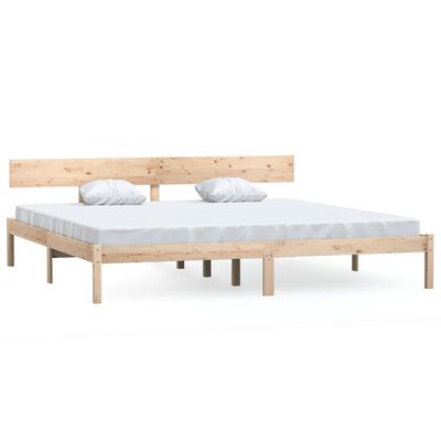 vidaXL Bedframe zonder matras massief hout 200x200 cm