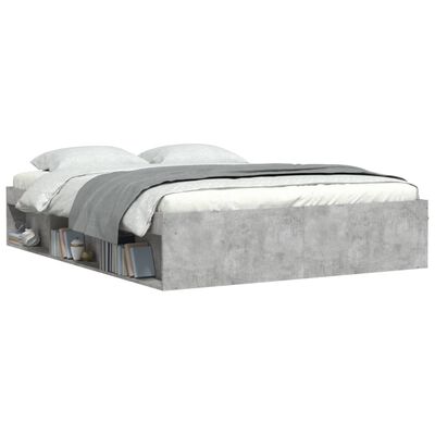 vidaXL Bedframe betongrijs 140x190 cm