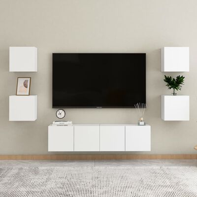 vidaXL Tv-wandmeubelen 2 st 30,5x30x30 cm wit