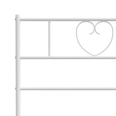 vidaXL Bedframe met hoofd- en voeteneinde metaal wit 200x200 cm