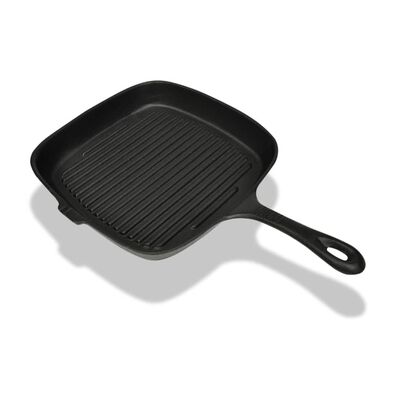 vidaXL Grillpan gietijzer 24x23 cm