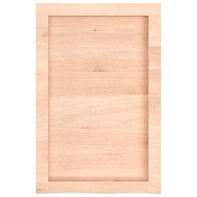 vidaXL Wastafelblad 40x60x(2-6) cm onbehandeld massief hout