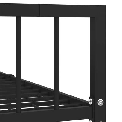 vidaXL Bedframe metaal zwart 120x200 cm