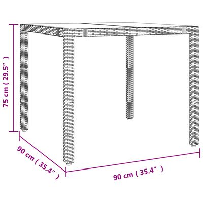 vidaXL 3-delige Bistroset met kussens poly rattan beige