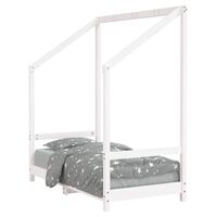 vidaXL Kinderbedframe 70x140 cm massief grenenhout wit