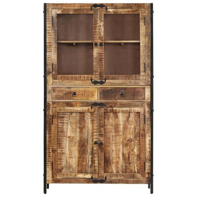 vidaXL Hoge kast 100x40x175 cm massief ruw mangohout