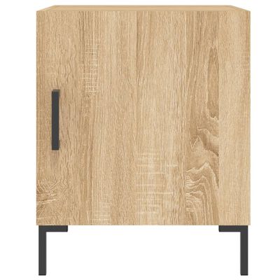 vidaXL Nachtkastjes 2 st 40x40x50 cm bewerkt hout sonoma eikenkleurig