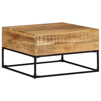 vidaXL Salontafel 68x68x41 cm ruw mangohout