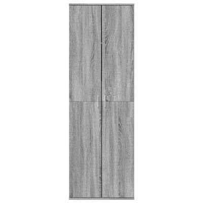 vidaXL Hoge kast 60x35x180 cm bewerkt hout grijs sonoma eikenkleurig