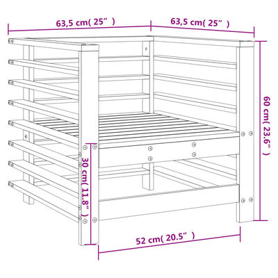 vidaXL Tuinstoelen 2 st massief douglashout