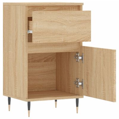 vidaXL Dressoirs 2 st 40x35x70 cm bewerkt hout sonoma eikenkleurig