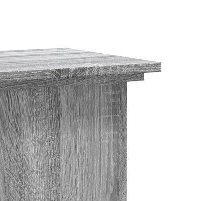 vidaXL Plantenstandaard 33x33x80 cm bewerkt hout grijs sonoma eiken