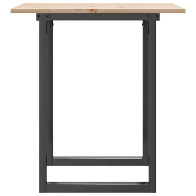 vidaXL Eettafel O-frame 70x70x75 cm massief grenenhout en gietijzer