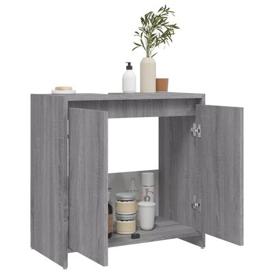 vidaXL Badkamerkast 60x33x61 cm bewerkt hout grijs sonoma eikenkleurig