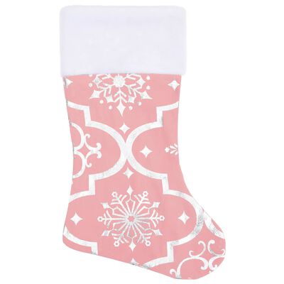 vidaXL Kerstboomrok luxe met sok 122 cm stof roze