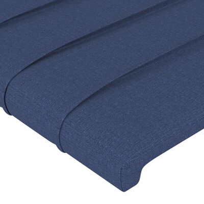 vidaXL Hoofdbord met randen 103x23x78/88 cm stof blauw