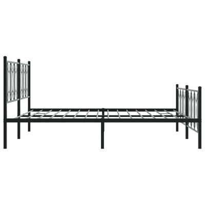 vidaXL Bedframe met hoofd- en voeteneinde metaal zwart 183x213 cm