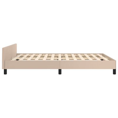 vidaXL Bedframe met hoofdeinde zonder matras Cappuccino 140x200 cm