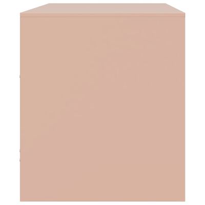 vidaXL Tv-meubel 67x39x44 cm staal roze