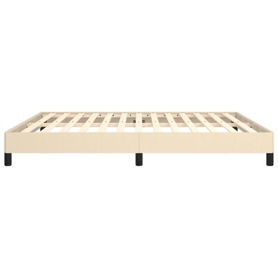 vidaXL Bedframe zonder matras stof crèmekleurig 160x200 cm