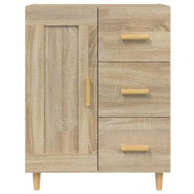 vidaXL Dressoir 69,5x34x90 cm bewerkt hout sonoma eikenkleurig