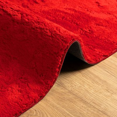 vidaXL Vloerkleed HUARTE laagpolig zacht wasbaar 80x150 cm rood