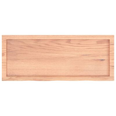 vidaXL Tafelblad 100x40x(2-6)cm behandeld massief eikenhout lichtbruin