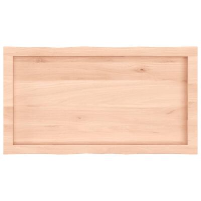 vidaXL Tafelblad natuurlijke rand 80x40x(2-6) cm massief eikenhout