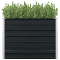 vidaXL Plantenbak verhoogd 100x100x77cm gegalvaniseerd staal antraciet