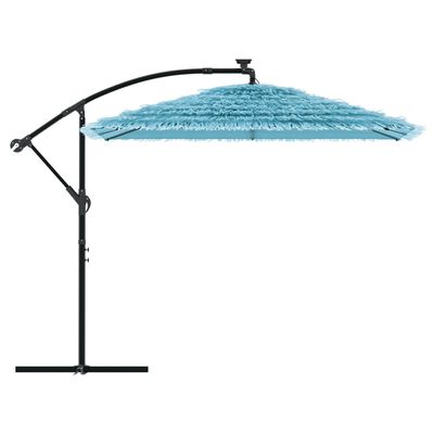 vidaXL Parasol met stalen paal 246x246x230 cm blauw