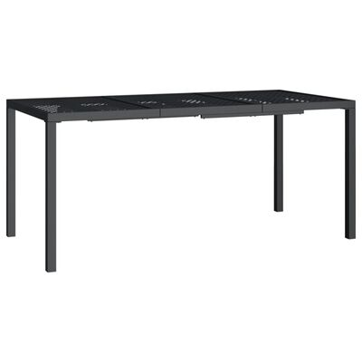 vidaXL Tuintafel 165x80x72 cm staal antracietkleurig