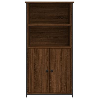 vidaXL Hoge kast 62x36x121,5 cm bewerkt hout bruin eikenkleur