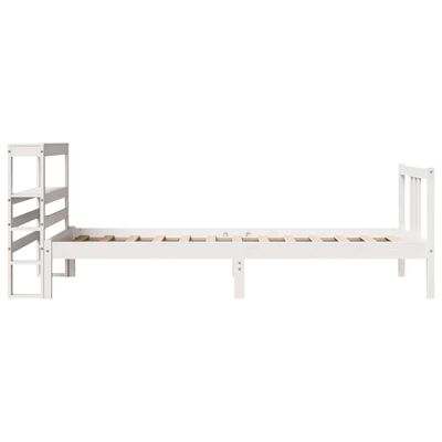 vidaXL Bedframe met hoofdeinde zonder matras 90x200 cm wit