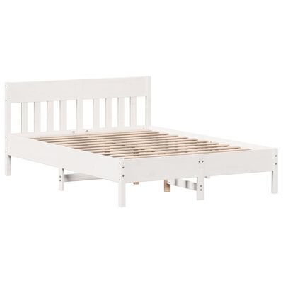 vidaXL Bedframe zonder matras massief grenenhout wit 120x200 cm