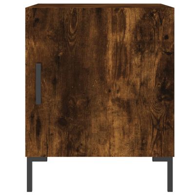 vidaXL Nachtkastjes 2 st 40x40x50 cm bewerkt hout gerookt eikenkleurig