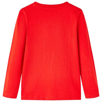 Kindershirt met lange mouwen 140 rood