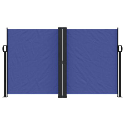 vidaXL Windscherm uittrekbaar 140x600 cm blauw