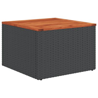 vidaXL 6-delige Loungeset met kussens poly rattan zwart